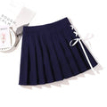 Noir Cross Pleated Mini Skirt
