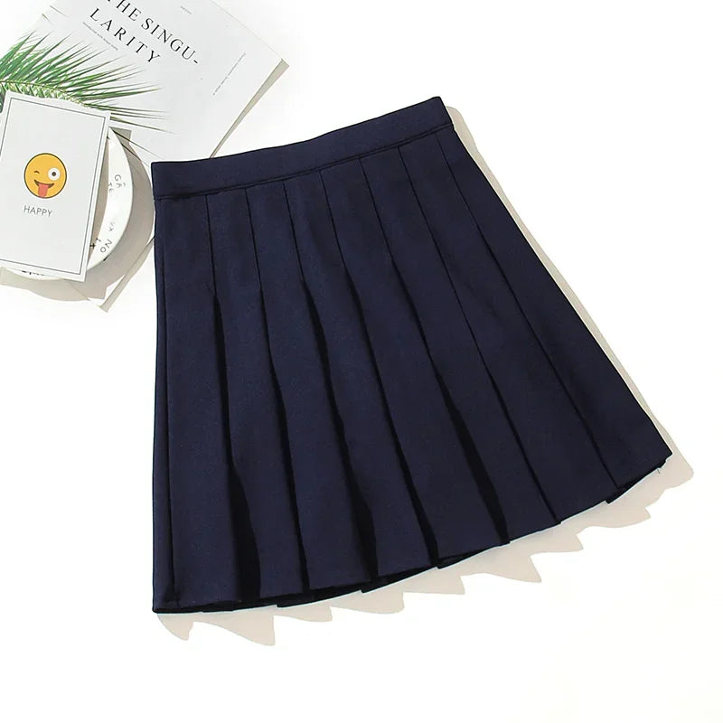 Noir Cross Pleated Mini Skirt