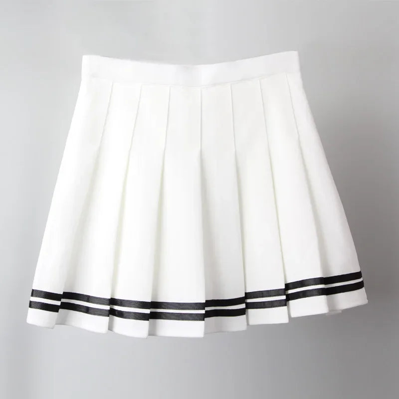 Noir Cross Pleated Mini Skirt