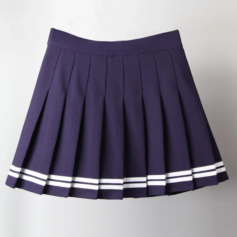 Noir Cross Pleated Mini Skirt